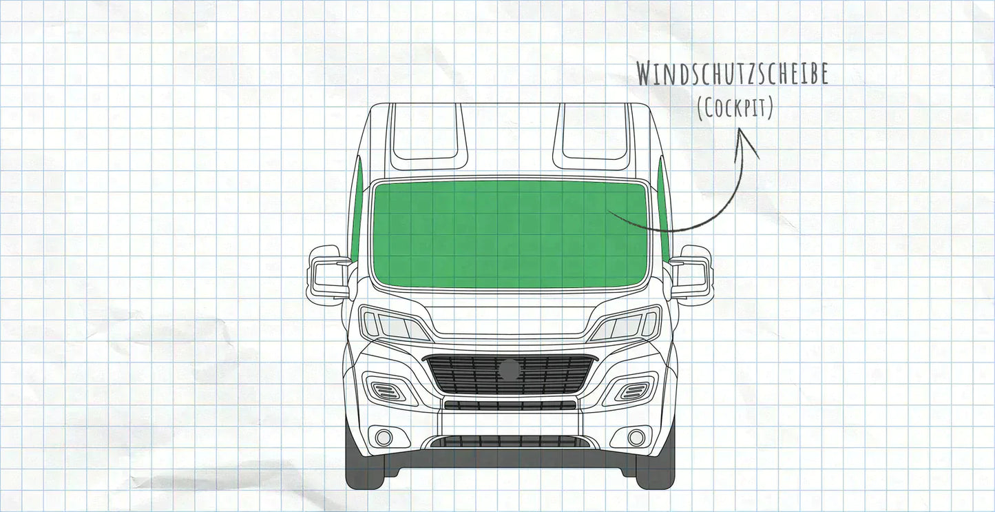 Magneet Raamisolatie Cockpit Citroën Jumper (2006-heden): Sunbeam Coast & Black