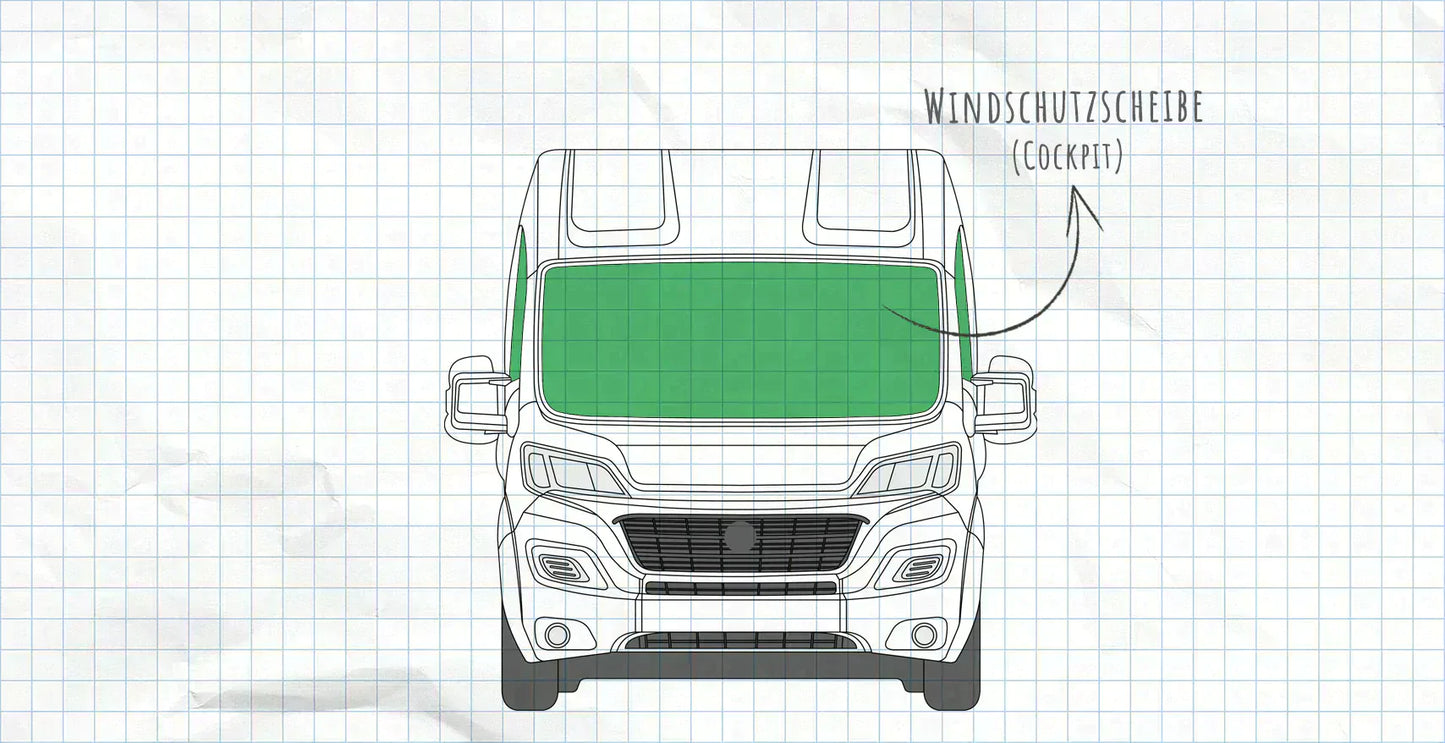 Magneet Raamisolatie Cockpit Opel Movano (2021-heden): Polygon Fire & Black