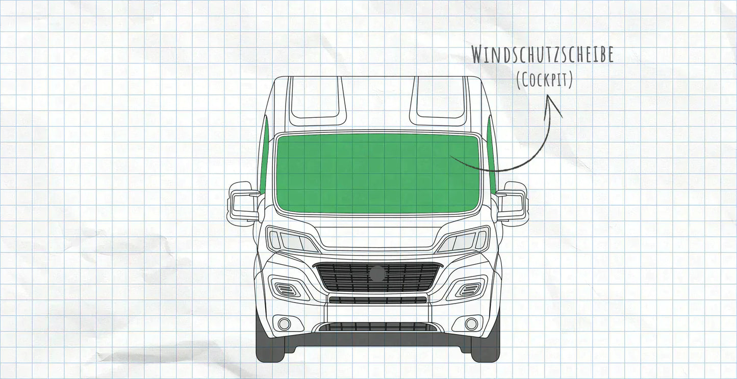 Magneet Raamisolatie Cockpit Citroën Jumper (2006-heden): Polygon Fire & Black