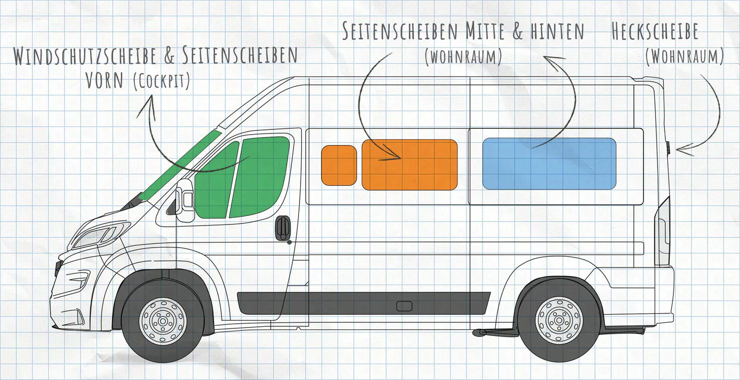 Magneet Raamisolatie Cockpit Opel Movano (2021-heden): Black & Black