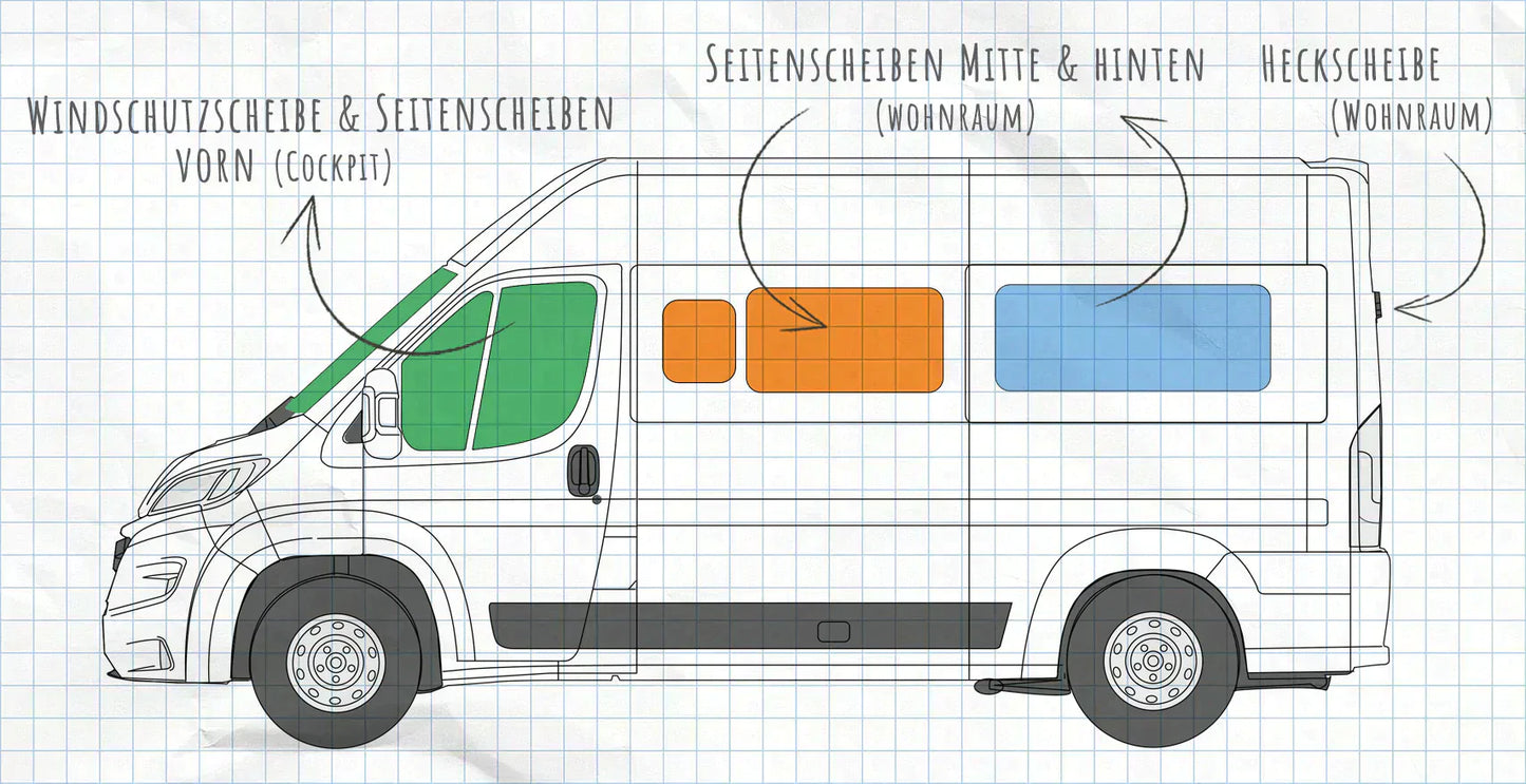 Magneet Raamisolatie Cockpit Opel Movano (2006-heden): Pearl & Black