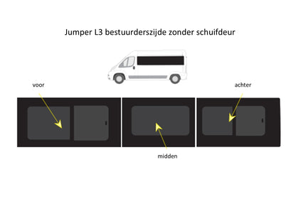 Schuifraam met hor bestuurderszijde Citroën Jumper Lengte 3 (2006-heden)