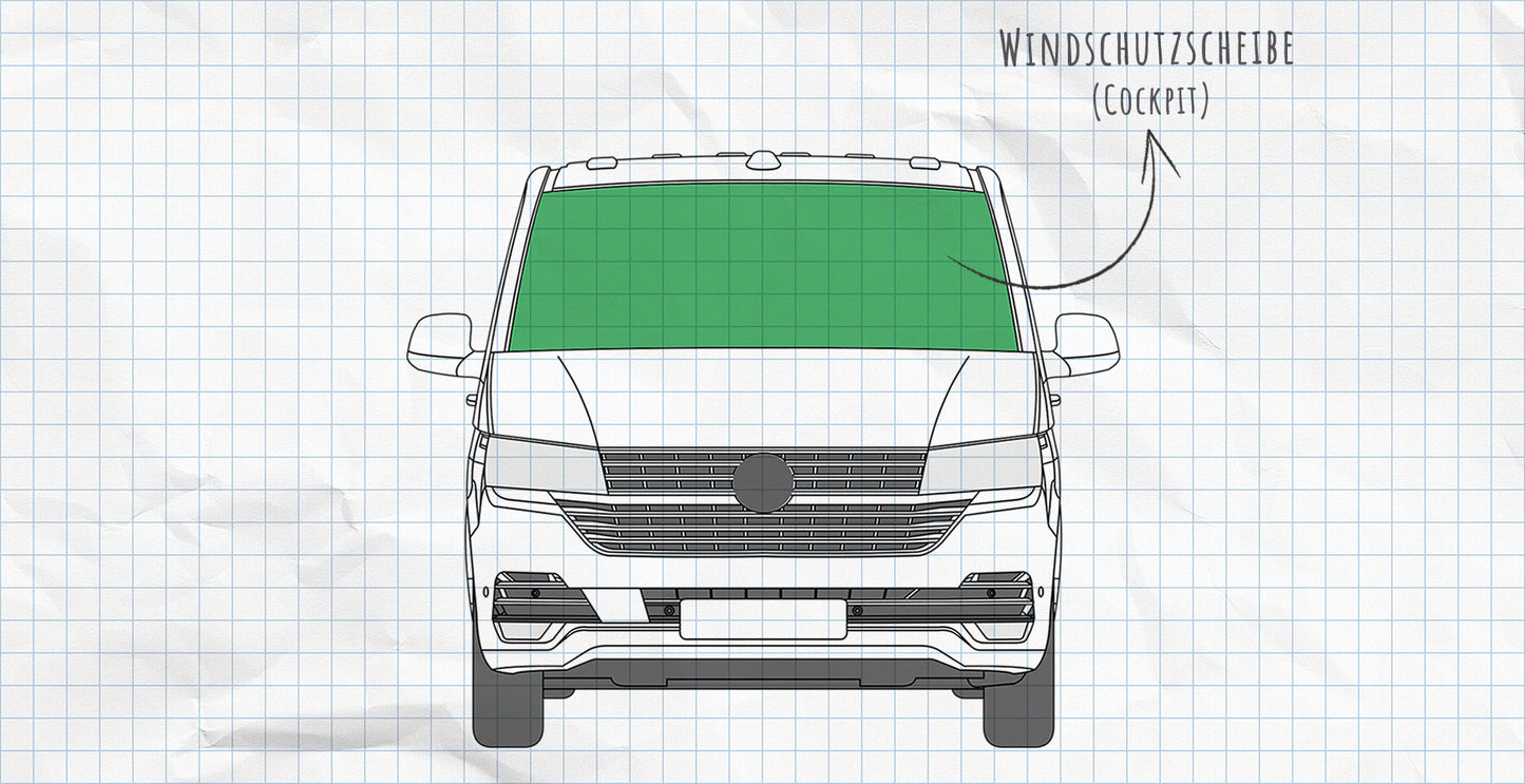 Magneet Raamisolatie Cockpit Volkswagen Transporter T6.1 (2019-heden): Black & Black