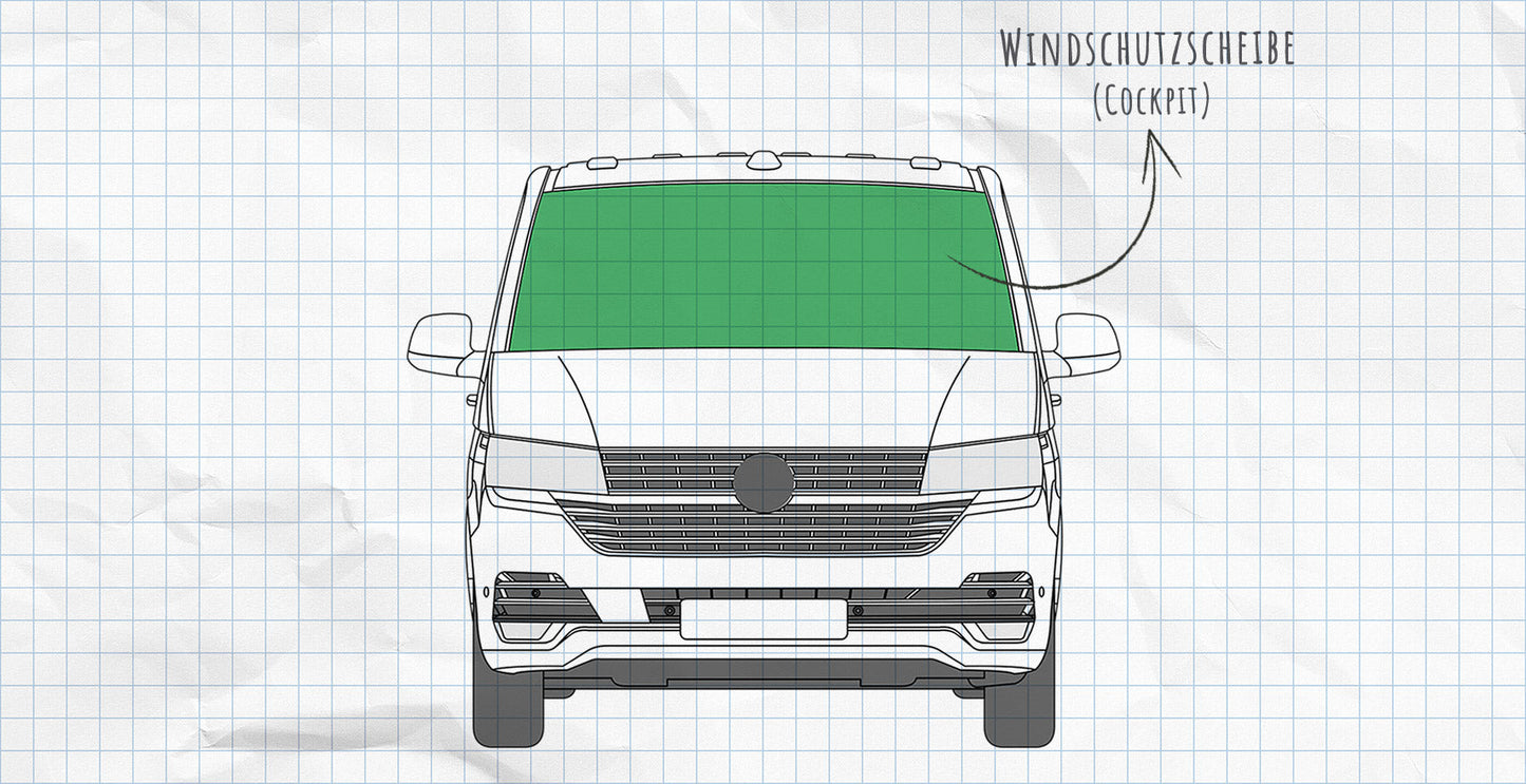 Magneet Raamisolatie Cockpit Volkswagen Transporter T6.1 (2019-heden): Funky Beach & Black