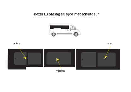 Schuifraam met hor passagierszijde Peugeot Boxer Lengte 3 (2006-heden)