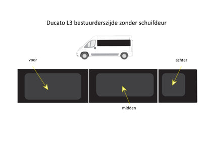 Vaste ramen bestuurderszijde Fiat Ducato Lengte 3 (2006-heden)