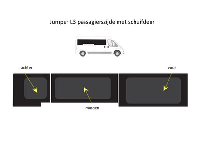 Vaste ramen passagierszijde Citroën Jumper Lengte 3 (2006-heden)