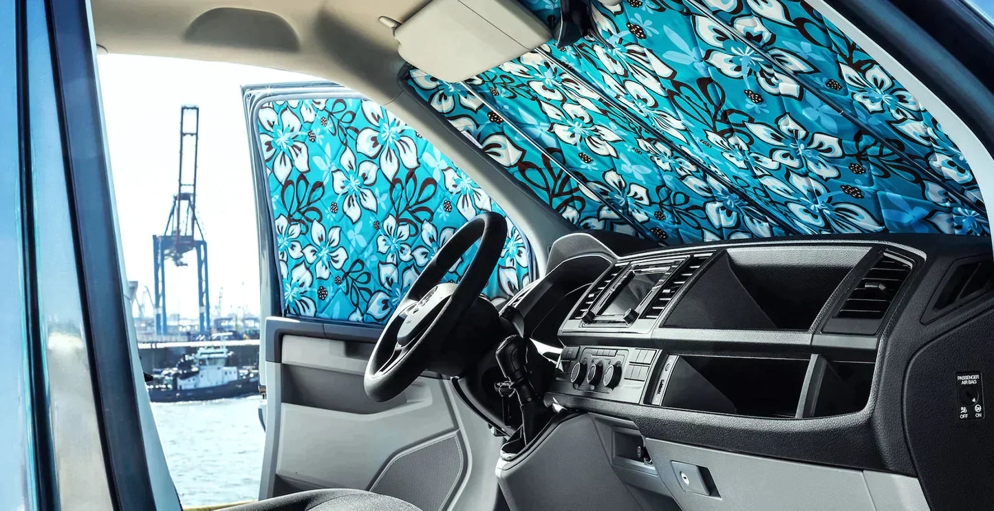 Magneet Raamisolatie Cockpit Volkswagen Transporter T6.1 (2019-heden): Hibiscus Turquoise & Black